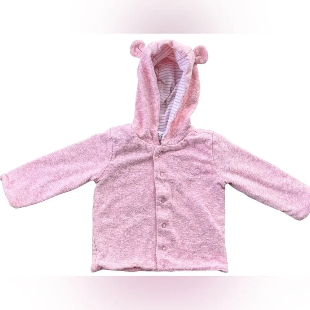 Baby Gap Girls Kids Pink Reversible Matching Sweatsuit Outfit. 3-6 Months.